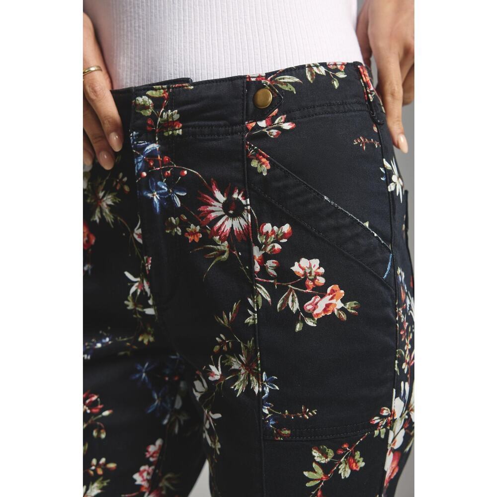 Anthropologie  Pilcro Mid-Rise Demilune Floral Utility Pants Size 32"x26.5" - Picture 5 of 11
